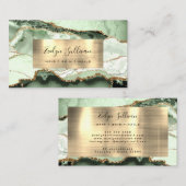 セージ緑のシェードと金ゴールドゲートの名刺 名刺 (正面/裏面)