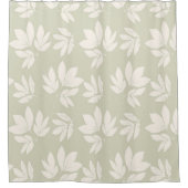 セージ緑のシャワーカーテン シャワーカーテン (正面)