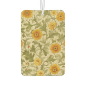 セージ緑のシームレスなパターン カーエアーフレッシュナー (裏面)