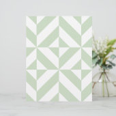 セージ緑のジオメトリックデコキューブスクラップブック紙 (スタンド正面)