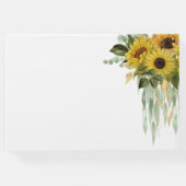 セージ緑のスクリプトひまわりユーカリ結婚プス ゲストブック (裏面)