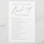 セージ緑のスクリプト花嫁はゲームを言った (正面)