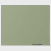 セージ緑のニュートラルエレガントカ無地のラー ラッピングペーパー (フラット)