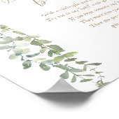 セージ緑のバルーン赤ちゃんシャワーはベビーしない ポスター (角)