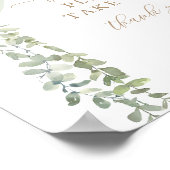 セージ緑のバルーン赤ちゃんシャワー好意サイン ポスター (角)