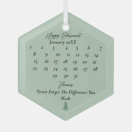 セージ緑のパゴダクリスマスツリーの退職 ガラスオーナメント