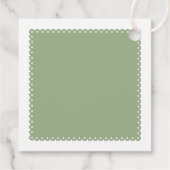 セージ緑のパペルピカドは鳥結婚を愛する フェイバータグ (裏面)