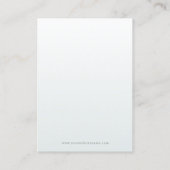 セージ緑のフローラサークルイヤリングジュエリー表示 名刺 (裏面)