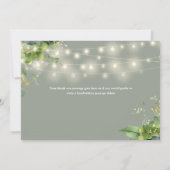セージ緑のフローラストリングライト サンキューカード (裏面)
