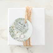 セージ緑のフローラゾウ赤ちゃんシャワーニュートラル フェイバータグ (インサイチュ)