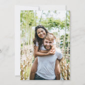 セージ緑のフローラタイポグラフィ結婚写真 セーブザデート (裏面)