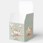 セージ緑のフローラトレインボーイベビーシャワー フェイバーボックス (オープン)