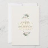 セージ緑のフローラベビーシャワー 招待状 (裏面)