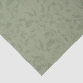 セージ緑のフローラ繰り返しパターン 薄葉紙 (詳細)