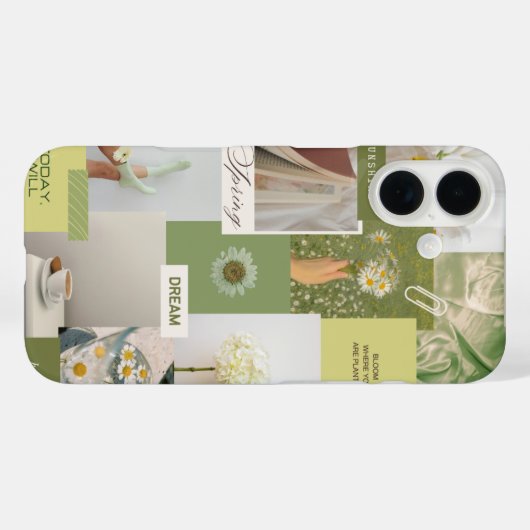 セージ緑のフローラ美しいトレンディーの電話ケース Case-Mate iPhoneケース (裏面 (横))