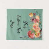 セージ緑のブライダルシャワー背景のタペストリー タペストリー (正面(横))