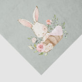 セージ緑のベビーラブスクリプトエレガントベビーシャワー 薄葉紙 (詳細)