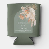 セージ緑のボヘミアの植物性パンパススモダングラス 缶クーラー (正面)