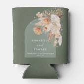 セージ緑のボヘミアの植物性パンパススモダングラス 缶クーラー (裏面)