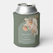 セージ緑のボヘミアの植物性パンパススモダングラス 缶クーラー (缶裏面)