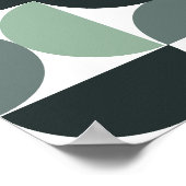 セージ緑のボホウォールデコールグリーンウォールデコールポスター ポスター (角)