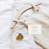 セージ緑のボホオムツラッフルベビーシャワー エンクロージャーカード