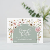 セージ緑のボホワイルドフラワーメドウオムツラッフル エンクロージャーカード (スタンド正面)