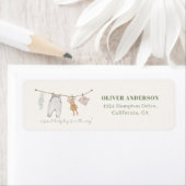 セージ緑のボホ衣服赤ちゃんシャワー差出人住所 ラベル (インサイチュ)