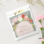 セージ緑のボホ開花サボスベイビーシャワー フェイバーバッグ (封をした状態)