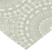 セージ緑のマンダラパターン ミディアムテーブルランナー (コーナー)