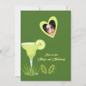 セージ緑のマークスと結婚ブライダルポートレート 招待状 (裏面)