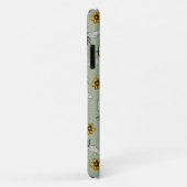 セージ緑のミツバチと花パターン Case-Mate iPhoneケース (裏面/右)