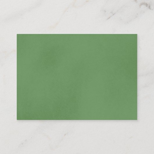 セージ緑のミニマリストおむつラッフルエンクロージャカード エンクロージャーカード (裏面)
