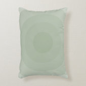 セージ緑のミニマリストサークルグラデーション アクセントクッション (正面(垂直))