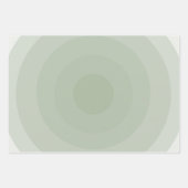セージ緑のミニマリストサークルグラデーション ラッピングペーパーシート (正面2)