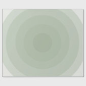 セージ緑のミニマリストサークルグラデーション ラッピングペーパー (フラット)