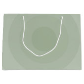 セージ緑のミニマリストサークルグラデーション ラージペーパーバッグ (正面)