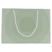 セージ緑のミニマリストサークルグラデーション ラージペーパーバッグ (裏面)