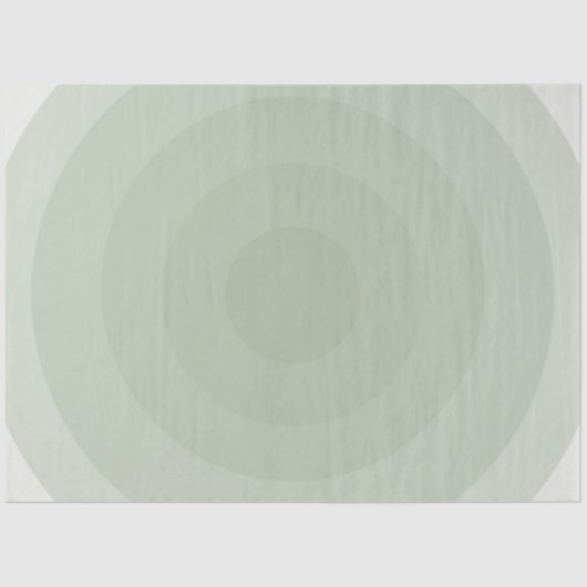 セージ緑のミニマリストサークルグラデーション 薄葉紙 (正面)