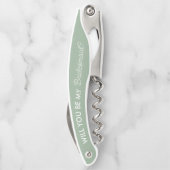 セージ緑のモダン花嫁の提案ギフト ソムリエナイフ (裏面)