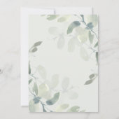 セージ緑のユーカリ我々はまだ誓いを50th 招待状 (裏面)