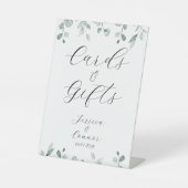 セージ緑のユーカリ緑のカード&ギフト 台座サイン (正面)