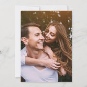 セージ緑のユーカリ緑の写真結婚の 招待状 (裏面)