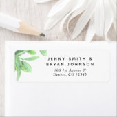 セージ緑のユーカリ葉ラベルと緑のラベル ラベル (インサイチュ)