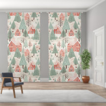 セージ緑のライトピンクパインコーン屋根と木