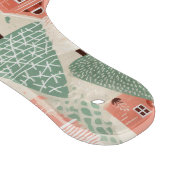 セージ緑のライトピンクパインコーン屋根と木 カッティングボード (角)