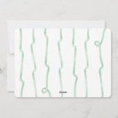 セージ緑のリボン枠メリークリスマスフォト シーズンカード (裏面)