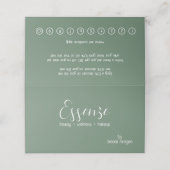 セージ緑のロイヤリティカードの白い書道 ロイヤリティカード (外部開封)
