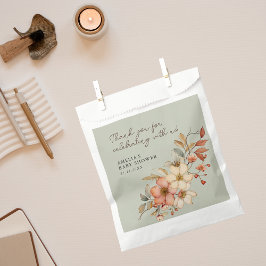 セージ緑のワイルドフラワーボホベイビーシャワー素朴 フェイバーバッグ