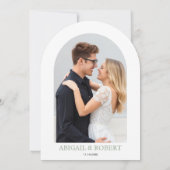 セージ緑のヴィンテージフローラクレストモノグラム結婚ズ 招待状 (裏面)